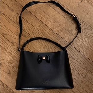Ted Baker Black Shoulder Bag with Bow Accent